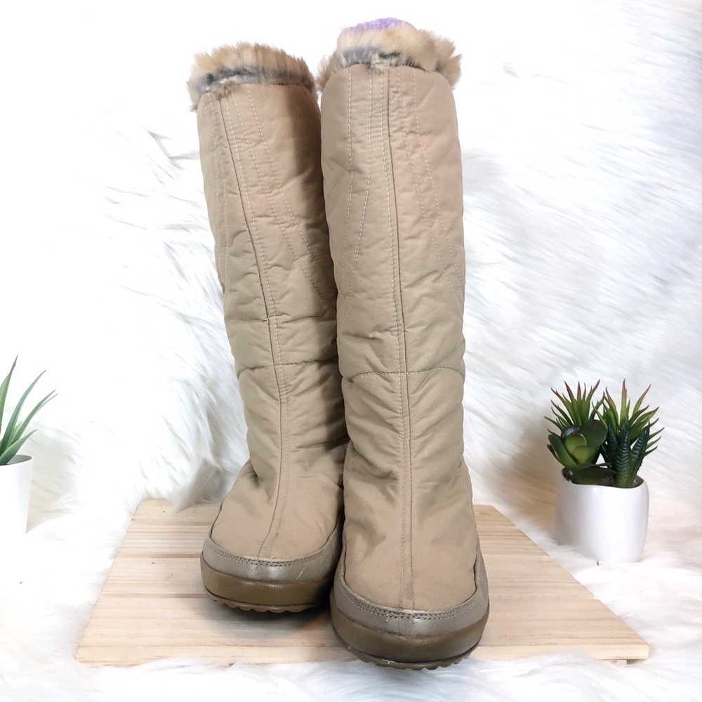 Diadora Vintage Women's Beige Fur Lined Winter Boots Made in Italy‎ Size 40 - Picture 3 of 7